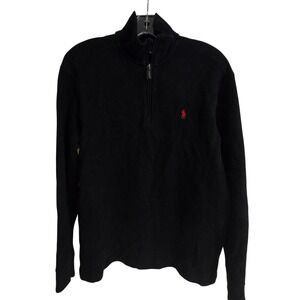 Polo Ralph Lauren Quarter Zip Pullover Sweater Medium Old Money Classic Timeless